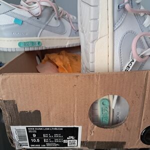 Nike Dunk Low Sneakers - Gray and Pink